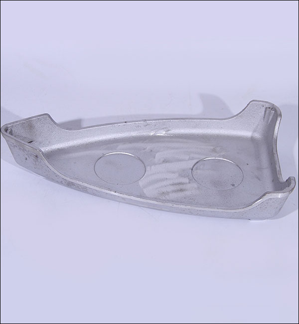 Curved Aluminum Sand Cast Bracket - Thin-walled support with curved profile and groove design
