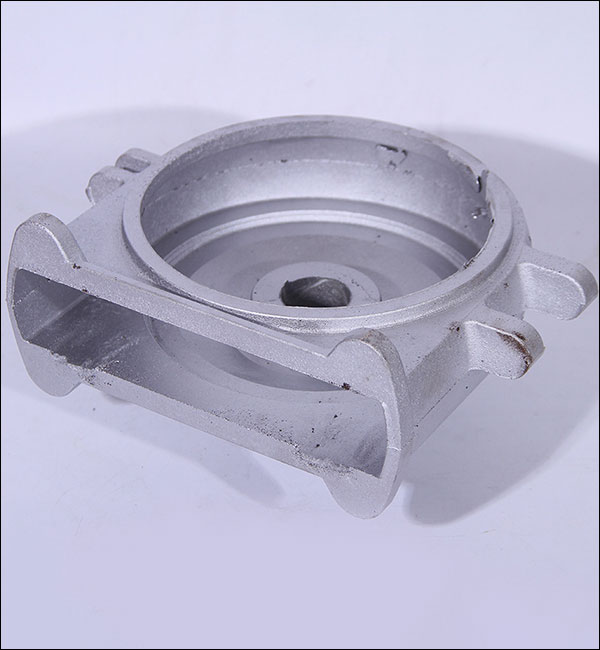 Circular Aluminum Sand Cast Base - Round support base with center hole and reinforcing ribs