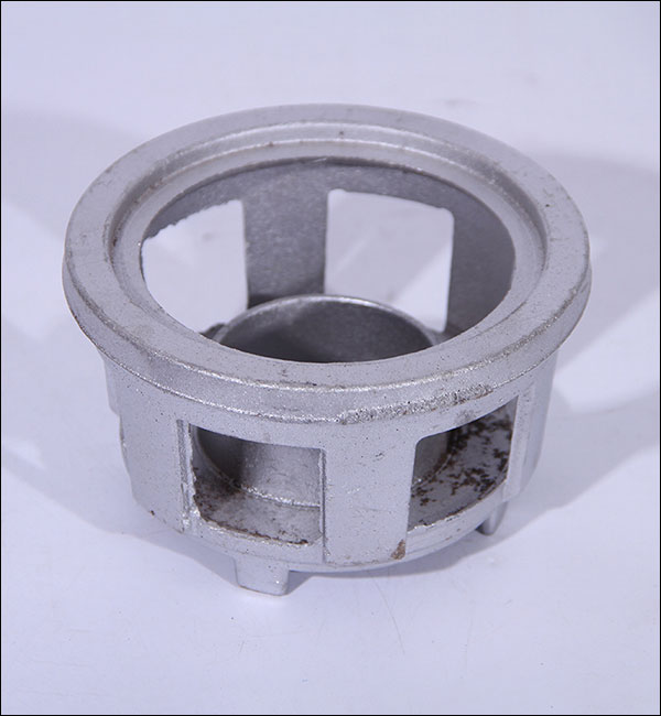 Aluminum Sand Cast Cylinder Mount - Cylindrical support with square opening